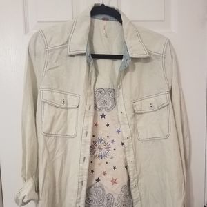 NWT Free People Star Button Down
